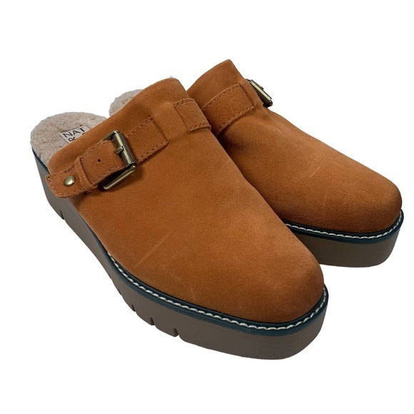 NWOT Naturalizer‎ Wayde Genuine Leather Platform Wayde Fuzzy Sz 8.5M - Picture 1 of 4